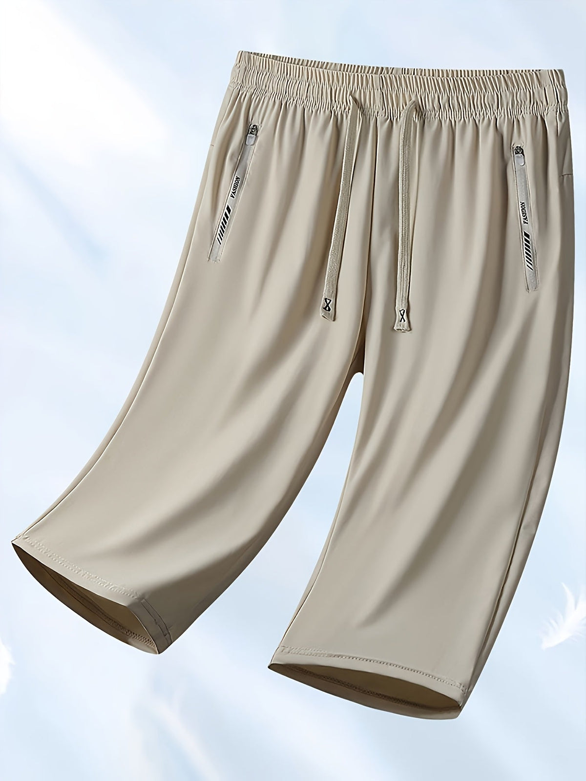 Women's Cooling Capri Pants Solid Color Mid Elasticity Smooth Fabric - Casual Lightweight Summer Cropped Pants for Daily Outings Leisure Travel Beach Vacation
