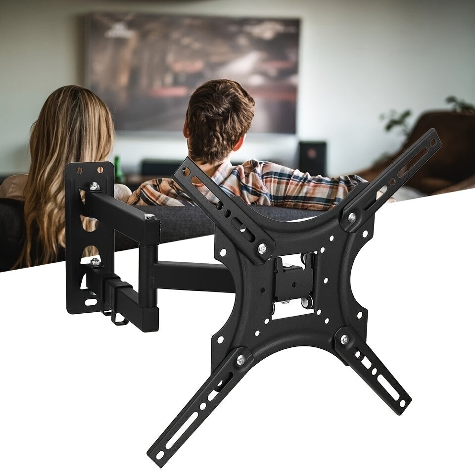 Support mural articulé pour téléviseur avec bras extensible, pivotant et inclinable pour téléviseurs LED/LCD de 22 à 55 pouces, compatible VESA, matériel inclus