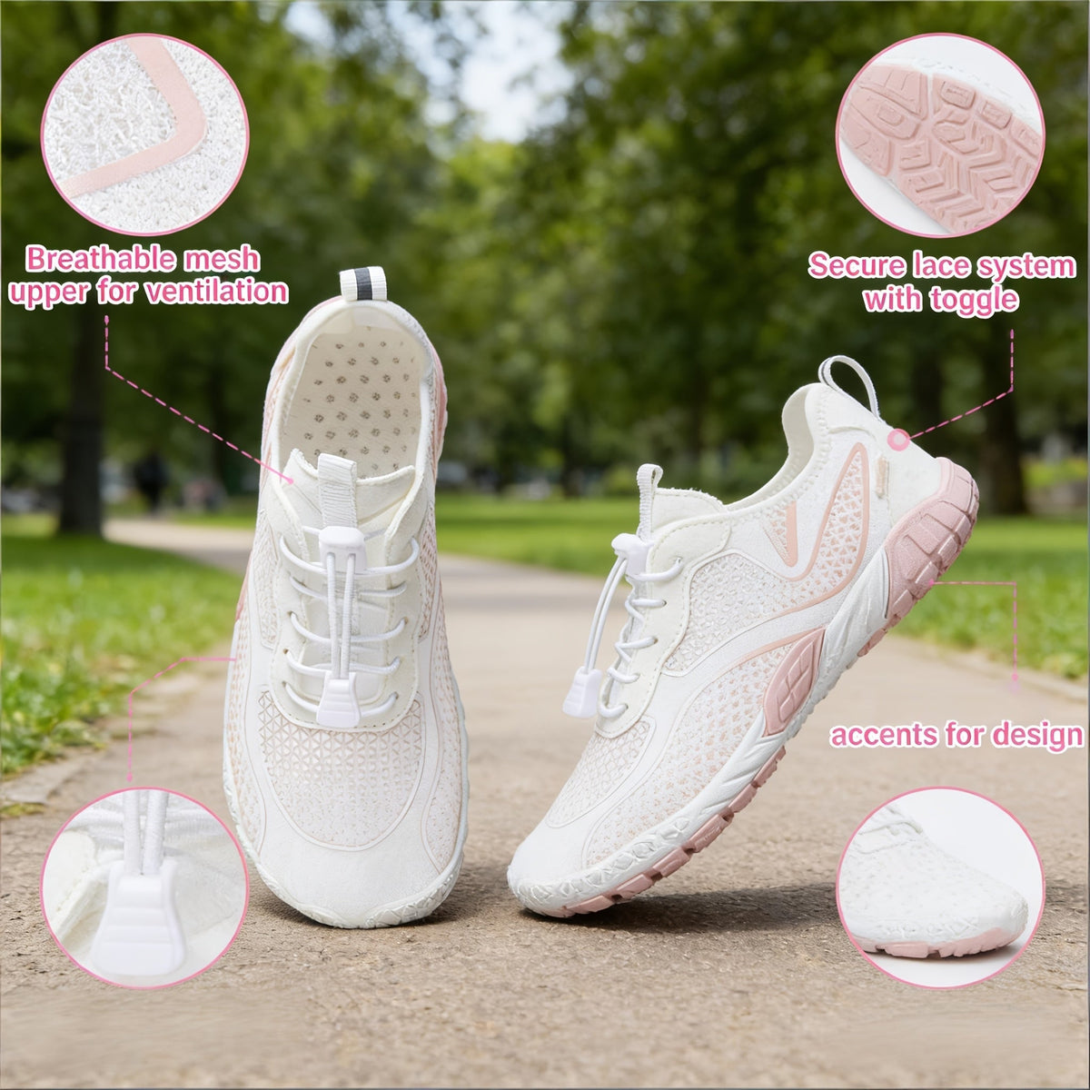 Chaussures aquatiques pieds nus pour femmes avec bout large – Chaussures d'eau légères, antidérapantes et respirantes pour la plage, la piscine, la randonnée et la marche, chaussures minimalistes de sport, pointures US 6-11, plusieurs couleurs