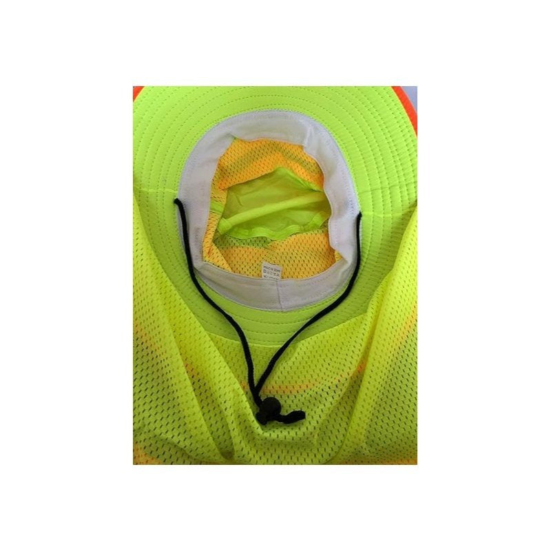 Chapeau de soleil réfléchissant haute visibilité pour homme avec protège-nuque – Bob à large bord, protection UV UPF, maille respirante à séchage rapide, chapeau pour la pêche, la randonnée et le camping en plein air