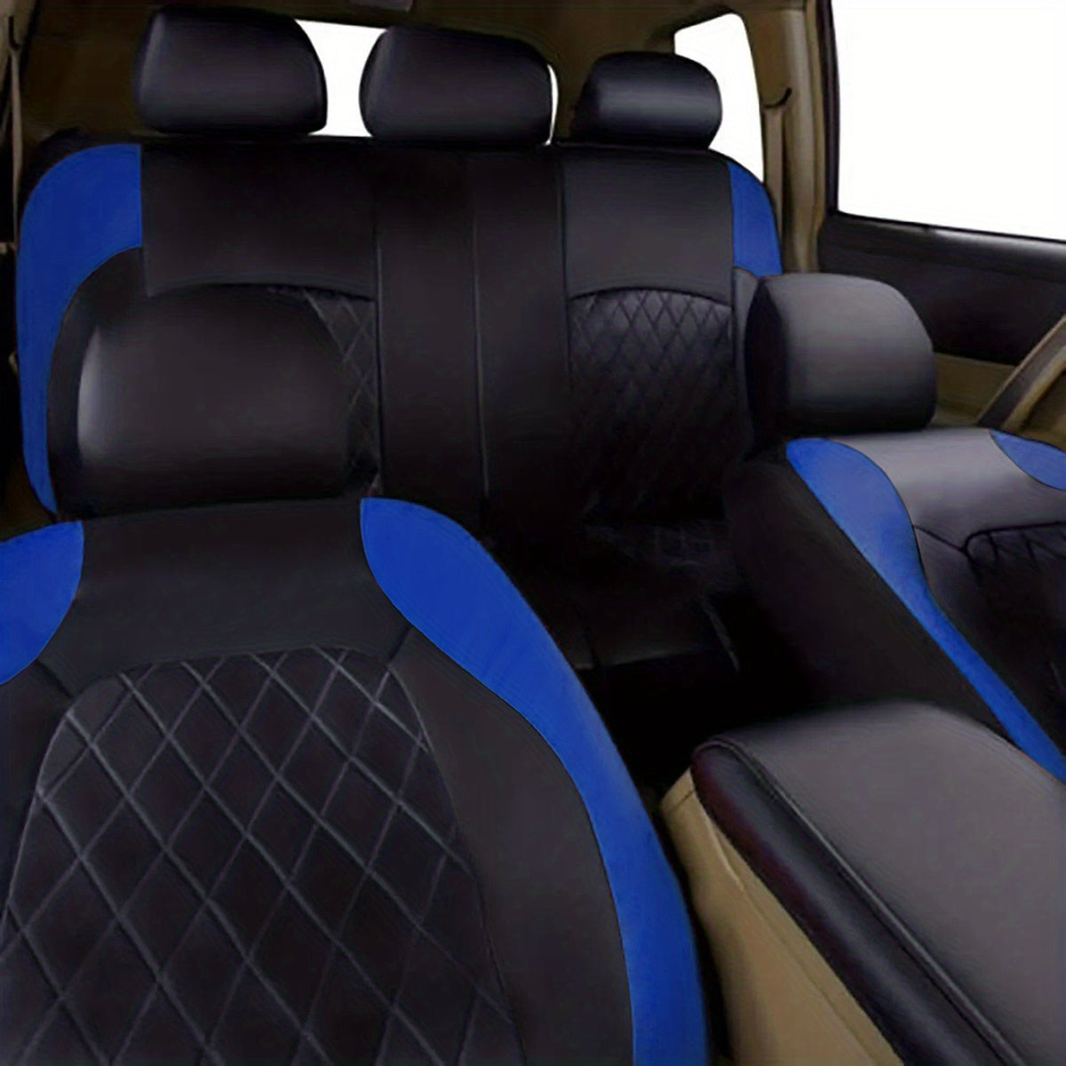Housses de siège auto universelles en cuir synthétique, imperméables et matelassées, avec rembourrage en mousse, adaptées à toutes les saisons pour voitures, SUV et camions, gris, noir, rouge, bleu, lot de 1 ou 12 pièces