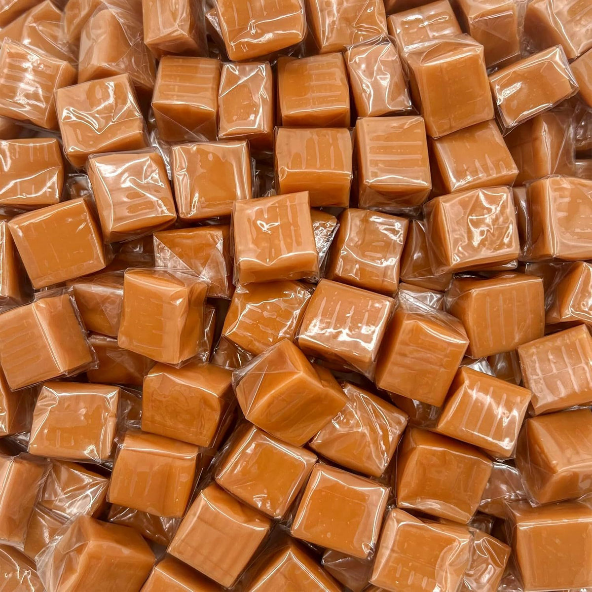 Cubes de caramel à la vanille, paquet en vrac de 1,36 kg (3 livres) – environ 225 pièces, emballées individuellement, carrés de caramel fondant au beurre et à la vanille pour le grignotage, la pâtisserie, les cadeaux et les bols à bonbons