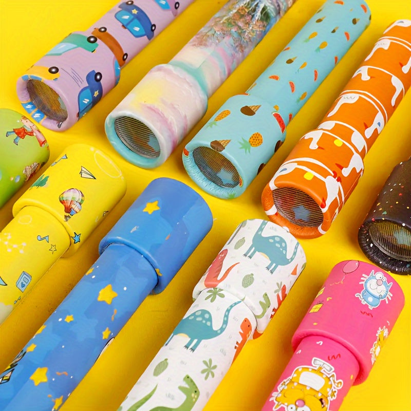 Lot de 6, 12, 18 kaléidoscopes magiques rotatifs pour enfants, cadeaux d'anniversaire, prix de classe, récompenses de carnaval, remplissage de pochettes-surprises, motifs aléatoires