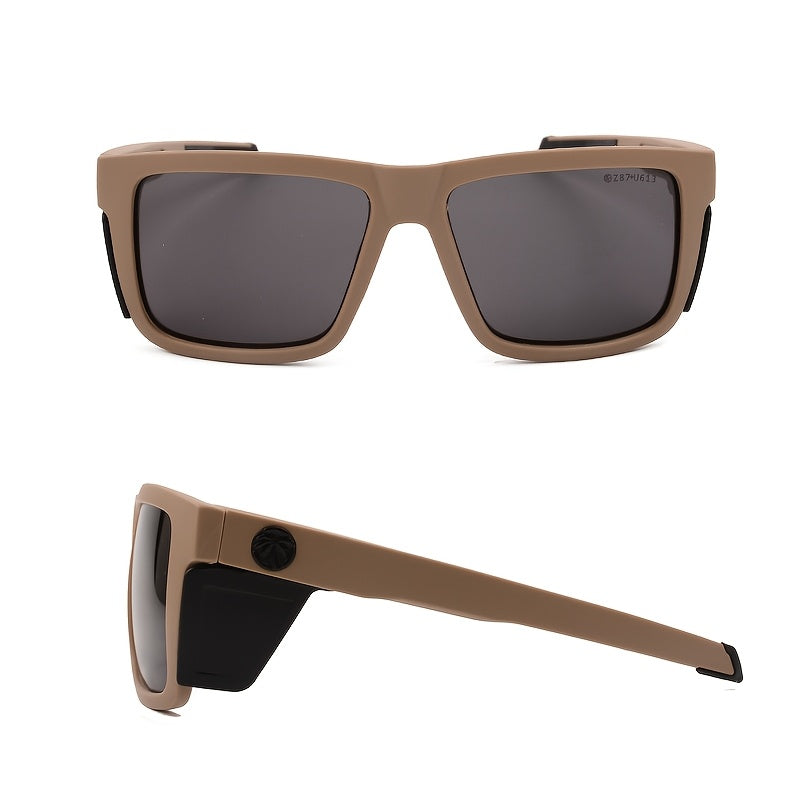 Lunettes de soleil carrées polarisées pour homme, verres photochromiques miroir UV400, monture intégrale en polycarbonate, étui inclus, 10 couleurs, pour le sport et la conduite en extérieur