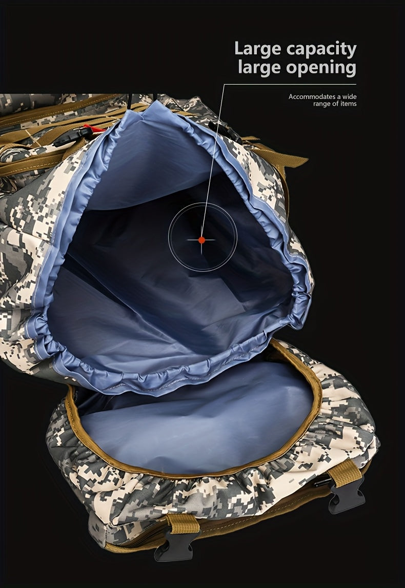 Ensemble tactique 2 pièces : Sac à dos et sac de poitrine - Sac d'assaut 80 L pour 3 jours pour homme, sac à dos militaire en polyester avec système MOLLE pour la randonnée, le camping, la chasse, les voyages et les sports de plein air