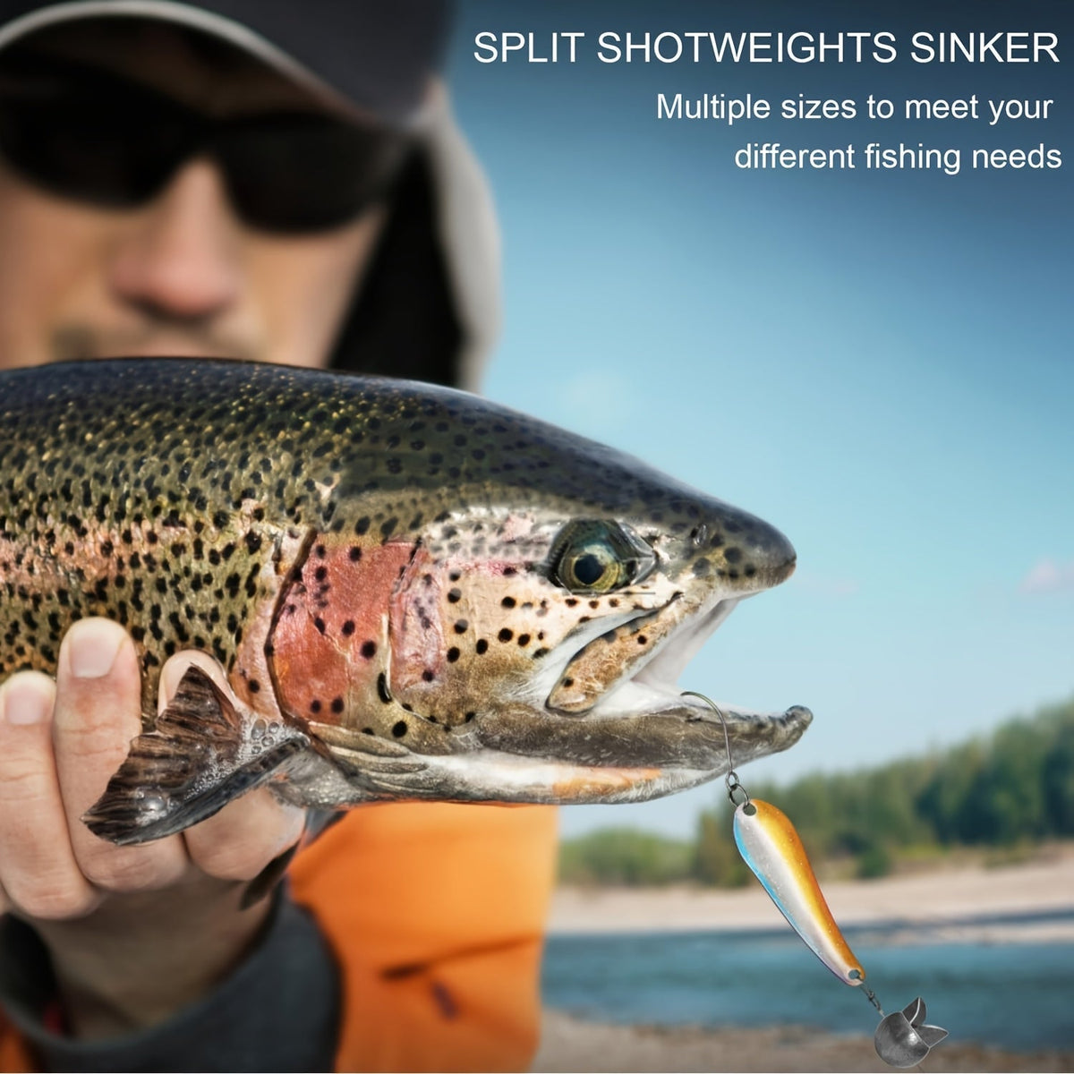 Lot de 120 et 200 plombs fendus pour la pêche – Plombs de pêche ronds, amovibles et réutilisables, disponibles en 5/6 tailles pour la pêche à la carpe, à la mouche, sur glace et au leurre