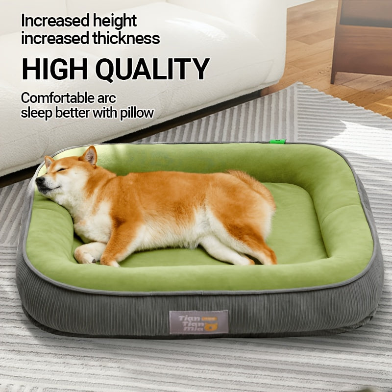 Lit orthopédique pour chien et chat, matelas pour animaux confort toutes saisons, surface anti-humidité, fond antidérapant, housse lavable, adapté aux chiens et chats de petite, moyenne et grande taille, tailles disponibles : S, M, L, XL, XXL