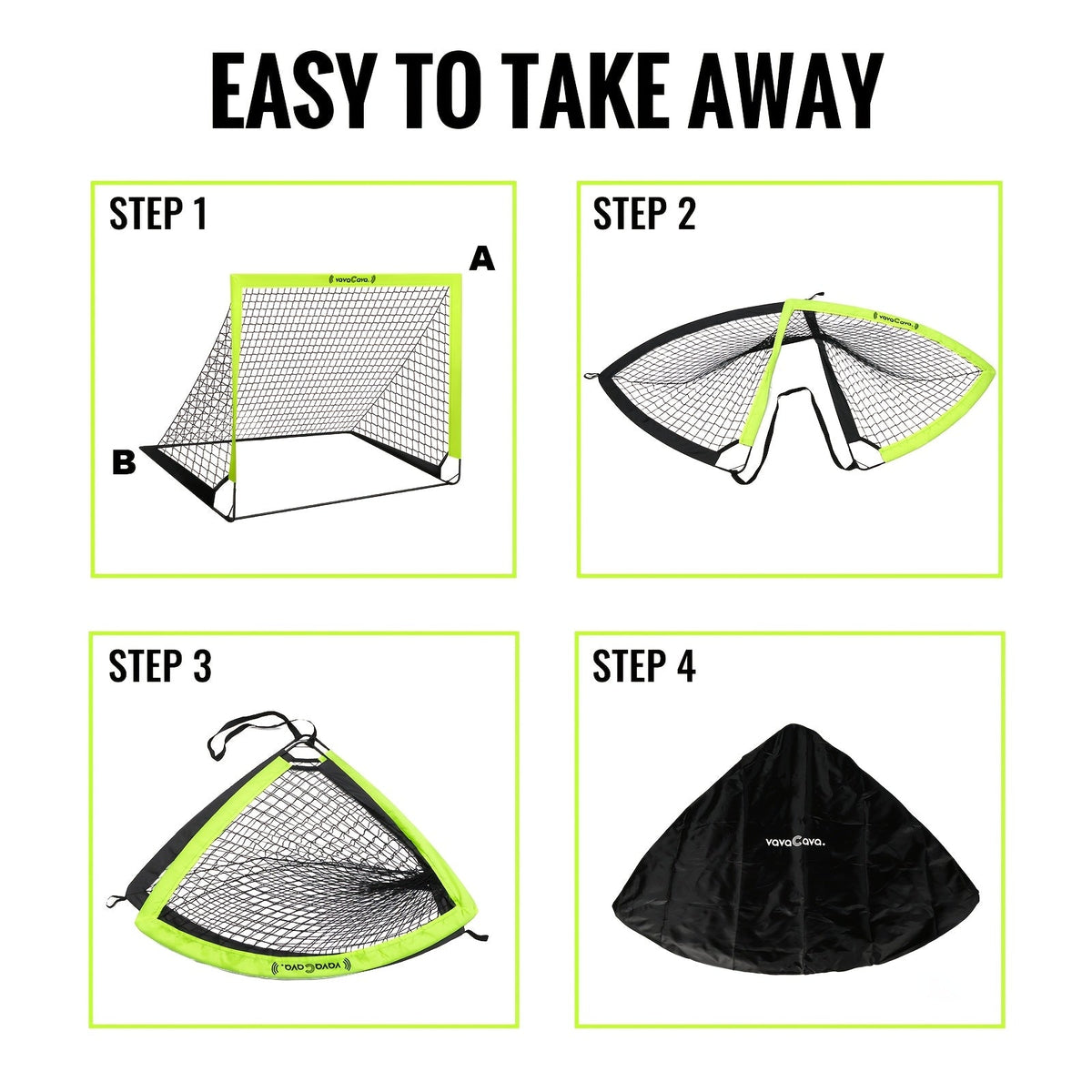 Lot de 2 buts de football portables pop-up – Filets de football pliables de 1,2 m x 0,9 m pour jeunes et adultes, inclut 2 ballons, une pompe et un sac de transport, tissu Oxford 450D, buts de football pour intérieur et extérieur (vert/rose)