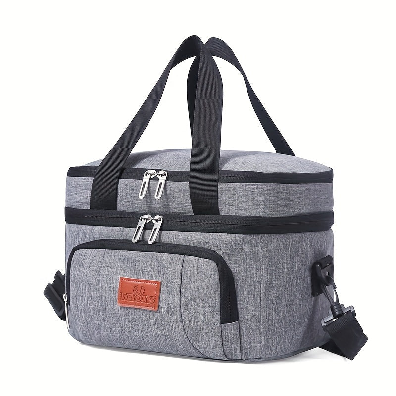 Sac à déjeuner isotherme en tissu Oxford – Sac thermique portable pour le travail, l'école et les pique-niques – Sac à lunch polyvalent pour collations, plats à emporter et préparation de repas – Étanche et réutilisable, 4 couleurs