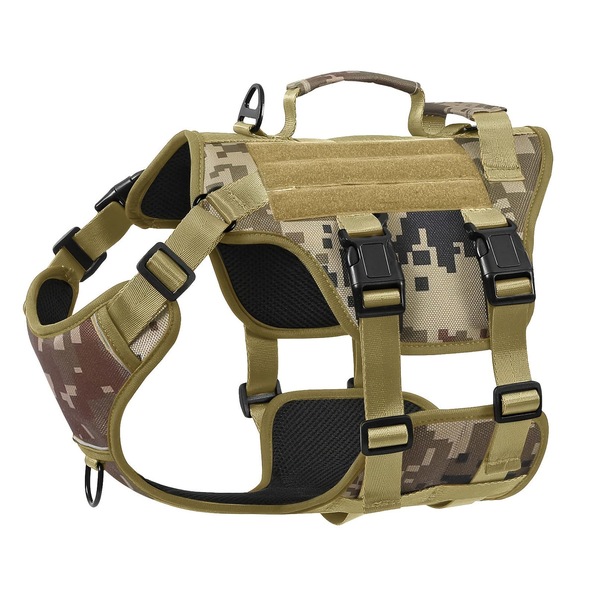 Harnais pour chien anti-traction anti-évasion – Gilet complet rembourré et doux pour animal de compagnie avec poignée de levage, bandes réfléchissantes et attache de laisse, réglable pour la marche, la randonnée et le dressage des grands chiens