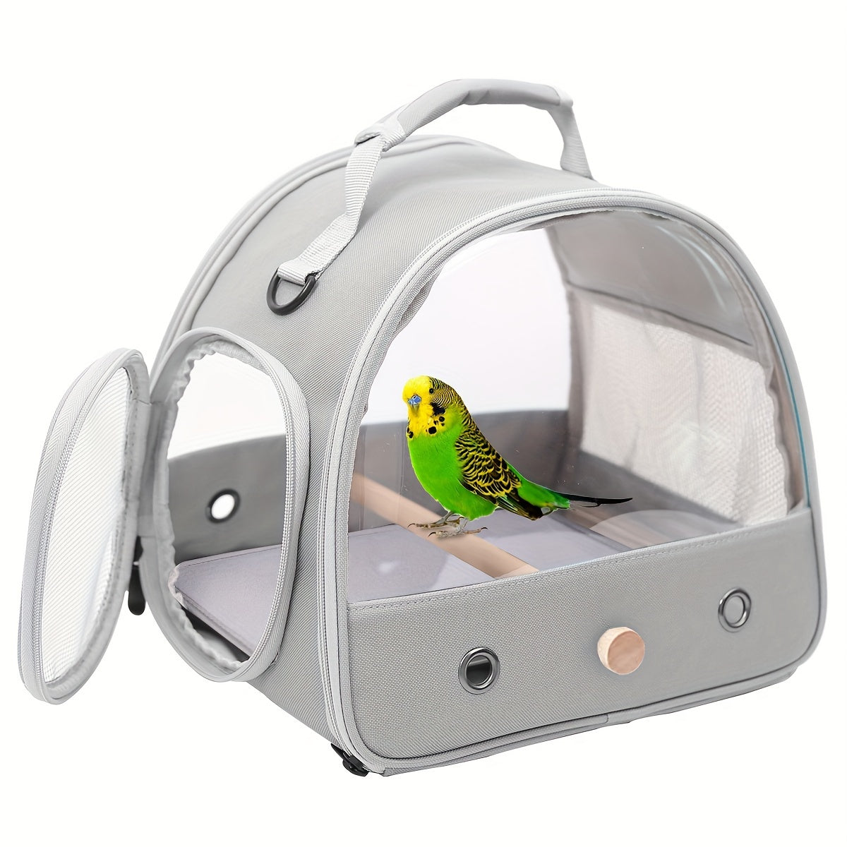 Foldable Bird Travel Cage Carrier for Parakeets Budgies Cockatiels Conures & Parrots β Compact Transport Case with Perch & Soft Mat Airline Approved for Vet Trips & Outdoor Adventures