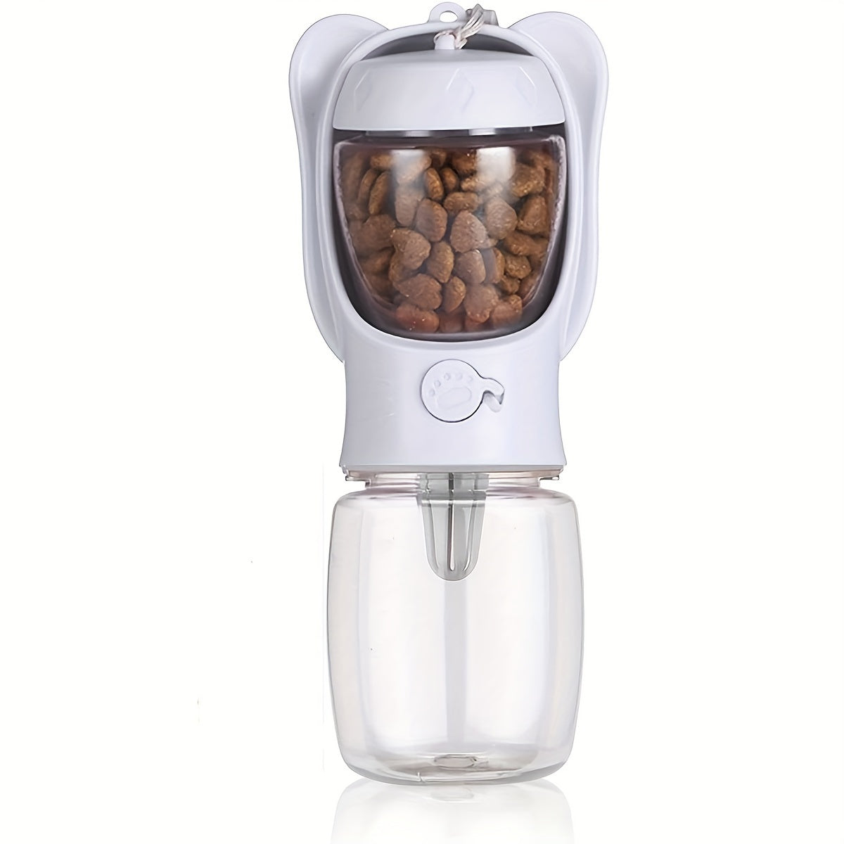Gourde portable pour chien avec récipient à nourriture - Distributeur d'eau pour animal de compagnie 2-en-1 pour la marche, la randonnée et le voyage, gourde anti-fuite pour chiens et chats