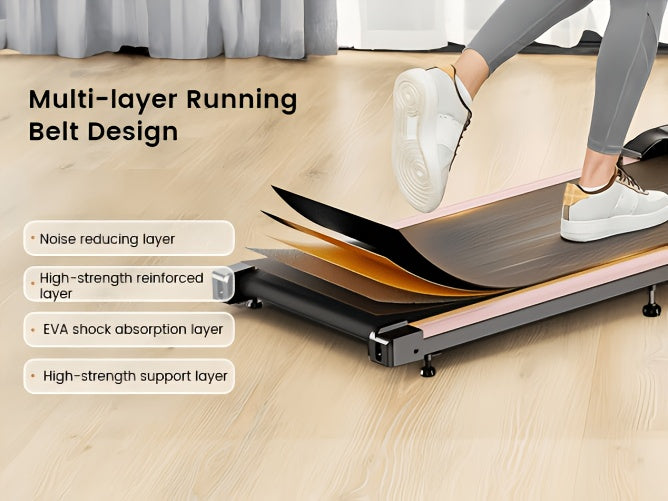 Tapis de marche sous bureau, moteur silencieux 2,5 HP, inclinaison 15 %, 4-en-1, capacité de 120 kg avec télécommande et écran LED - Tapis de course portable pour bureau à domicile, marche, jogging et perte de poids