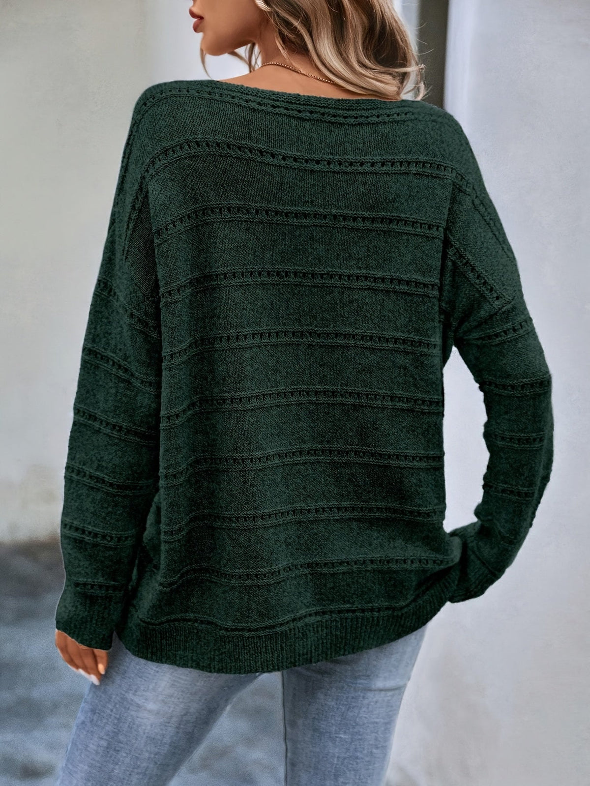 Pull femme épaules dénudées - Pull en maille ample à col bateau uni | Haut décontracté et confortable automne-hiver, pull oversize tendance pour femme