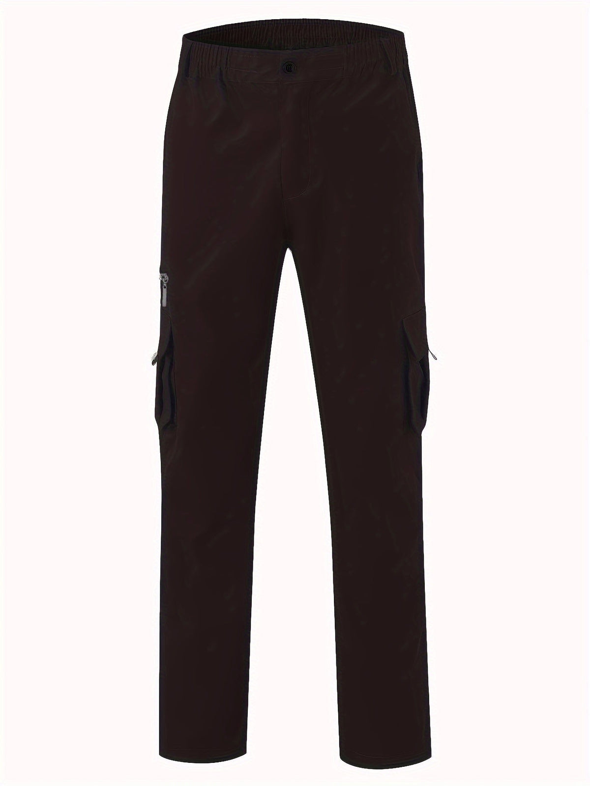 Lot de 3 pantalons cargo pour homme, coupe droite multipoches – Pantalon de randonnée en polyester tissé uni pour le printemps et l'automne, tailles S à XXXL, 9 combinaisons de couleurs