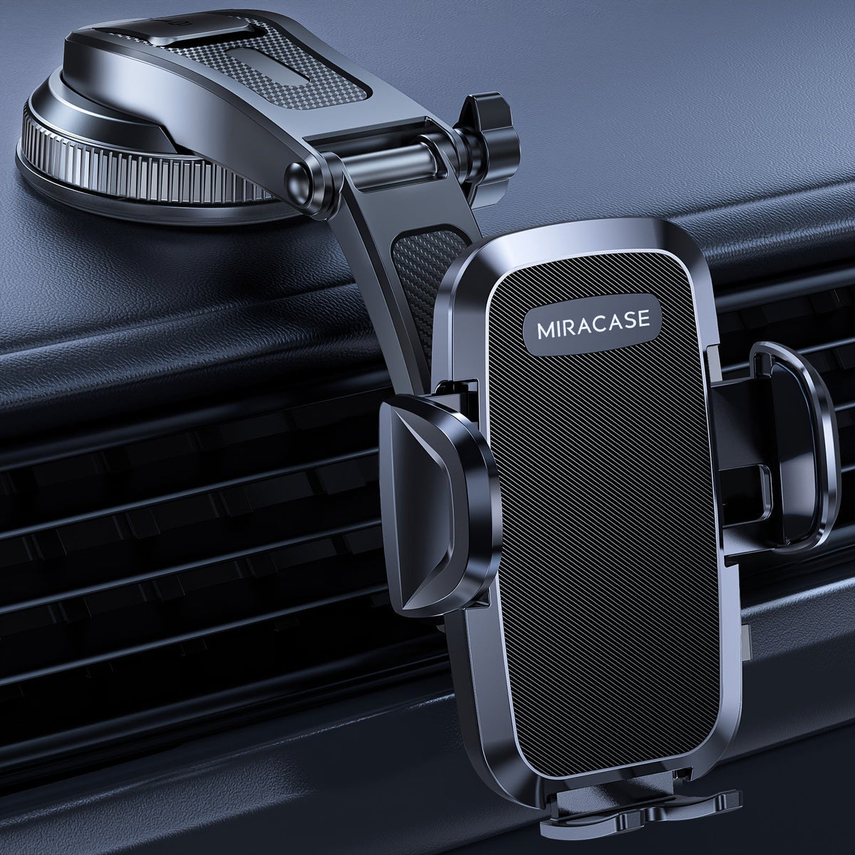 Support de téléphone universel pour voiture, fixation tableau de bord rotative à 360° – Berceau rétractable compatible avec tous les téléphones iPhone Samsung, vision réglable horizontale et verticale, support de téléphone sécurisé pour voiture