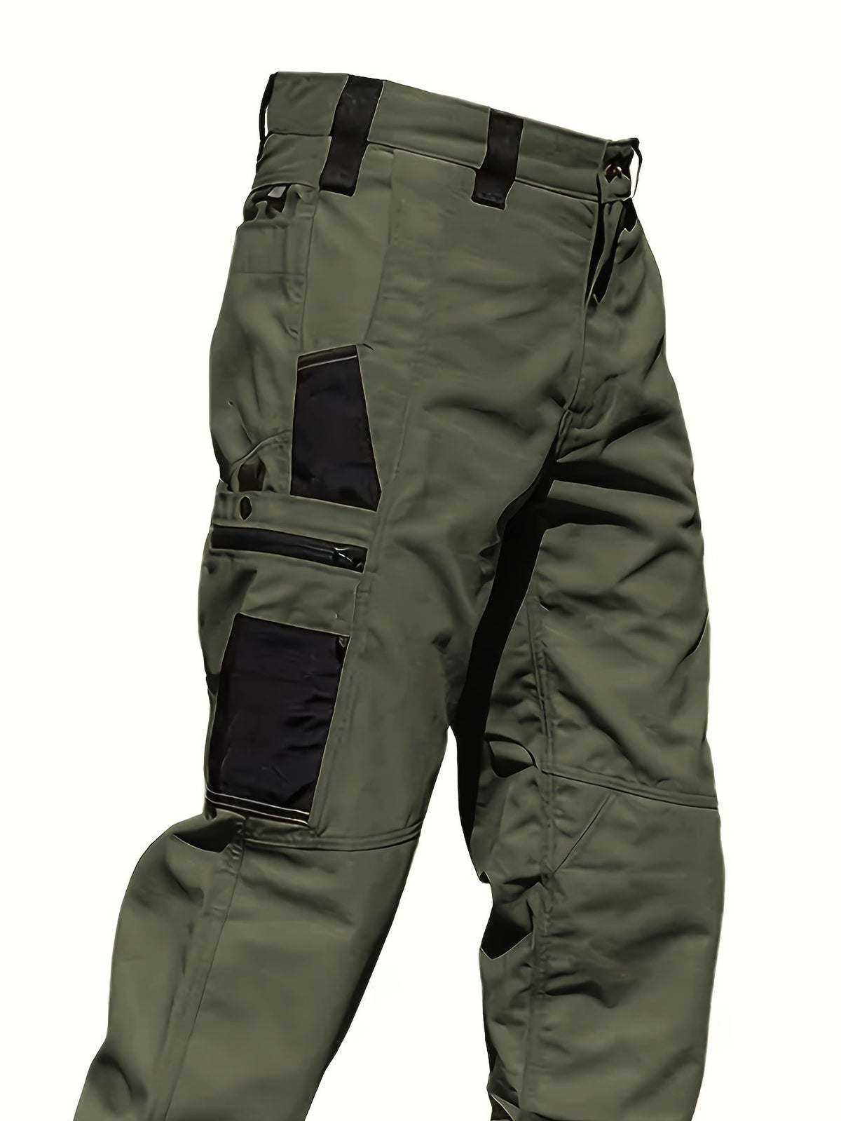 Pantalon cargo tactique pour homme, lot de 2, tissu ripstop, multi-poches, pantalon de travail d'extérieur pour camping, randonnée, chasse, pêche, coupe droite, passants de ceinture, S-XXXL