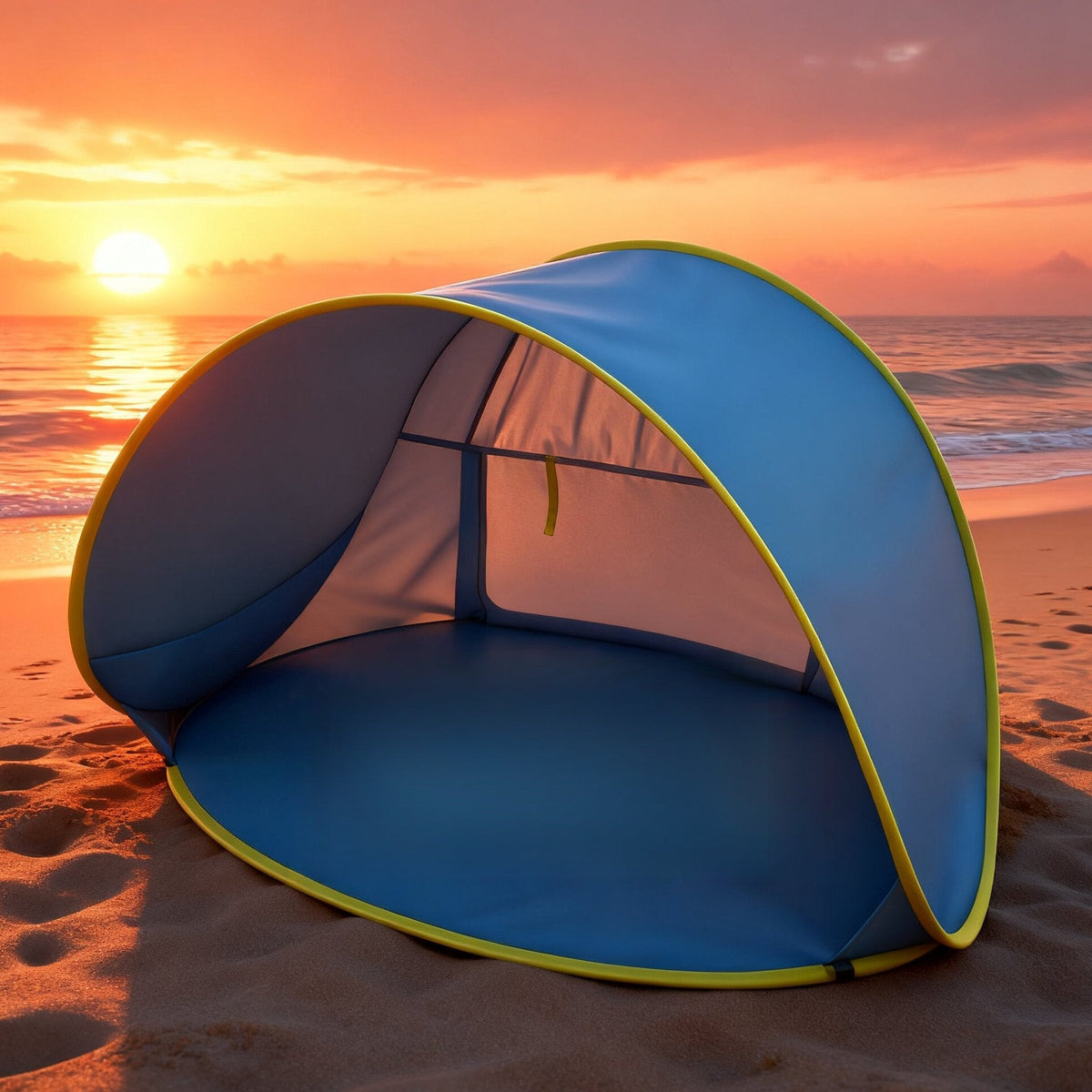 Tente de plage pop-up portative – Abri solaire anti-UV à installation rapide, ultra-léger (moins de 50 g/m²) pour la plage, la randonnée, le camping, les voyages en famille, parasol et auvent d'extérieur