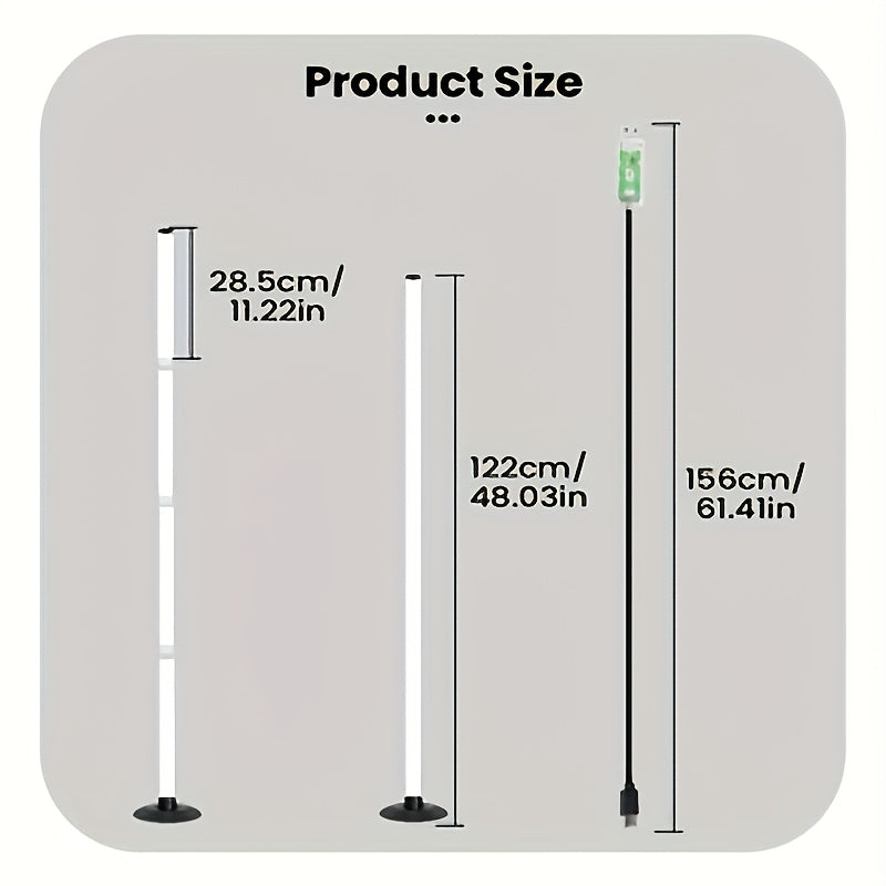 Lampadaire LED intelligent RGBIC avec application et télécommande, éclairage d'ambiance à changement de couleur pour salon, chambre, salle de jeux, bureau, décoration intérieure, cadeau d'anniversaire ou de Noël