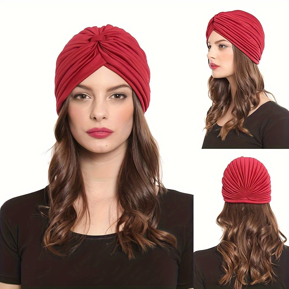 Lot de 15 turbans bohèmes pour femmes – Foulards plissés pré-noués, bandeaux torsadés multicolores et bonnets, bandeaux ultra-doux et respirants pour chimio, perte de cheveux et style quotidien