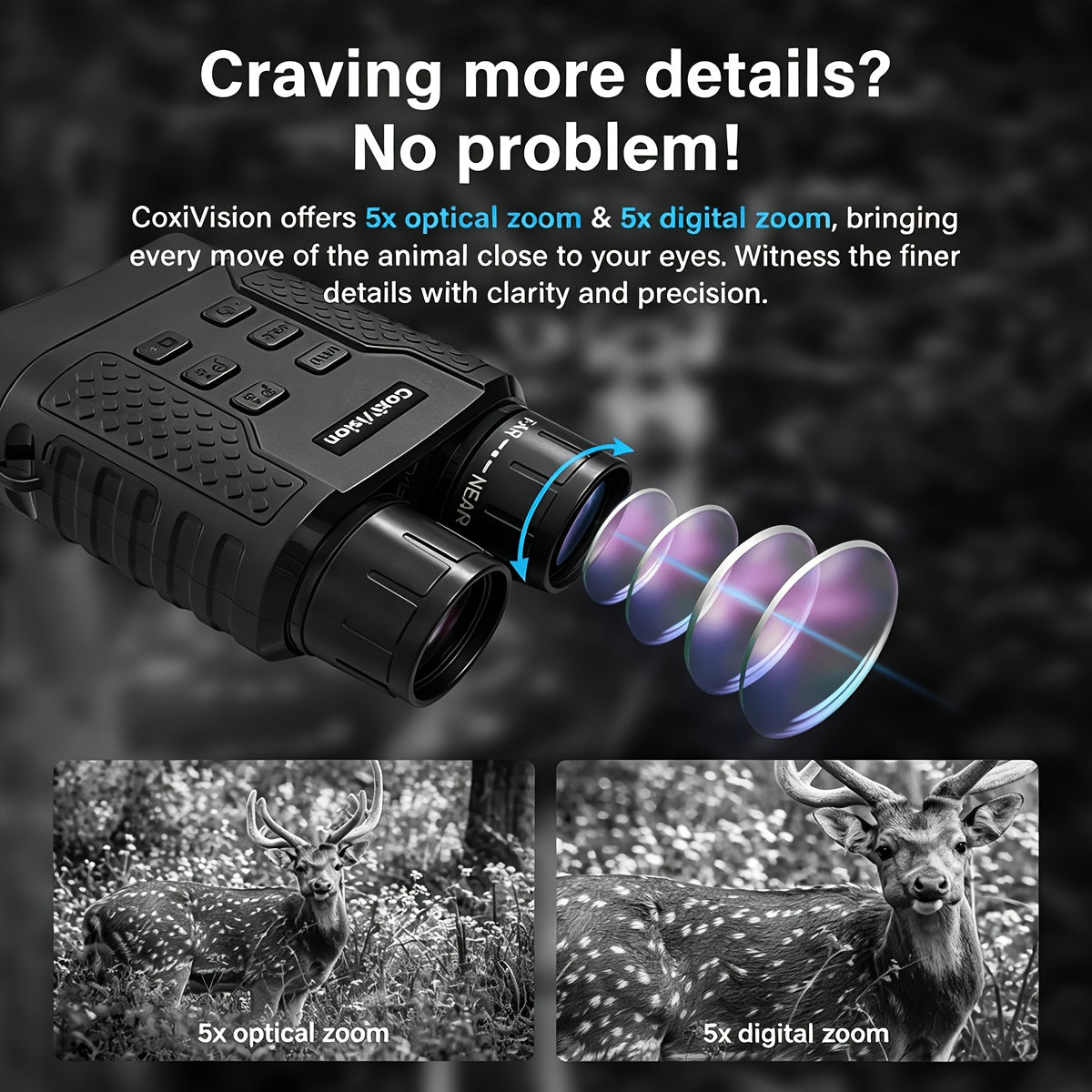 Jumelles de vision nocturne 4K pour adultes, appareil photo 48 MP, écran 3,1 pouces, batterie rechargeable 4400 mAh, réglage IR à 7 niveaux, vision dans l'obscurité totale, vidéo 4K, carte 64 Go pour la chasse, la sécurité et le camping, 25 mm 50 mm