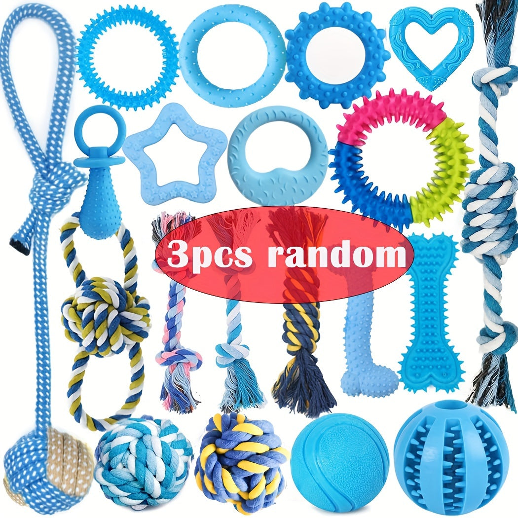 Lot de jouets de dentition pour chiots – Assortiment de jouets à mâcher, cordes, jouets couineurs et balles à friandises pour petits et moyens chiens, cadeau idéal pour Noël, Halloween et les anniversaires des chiots