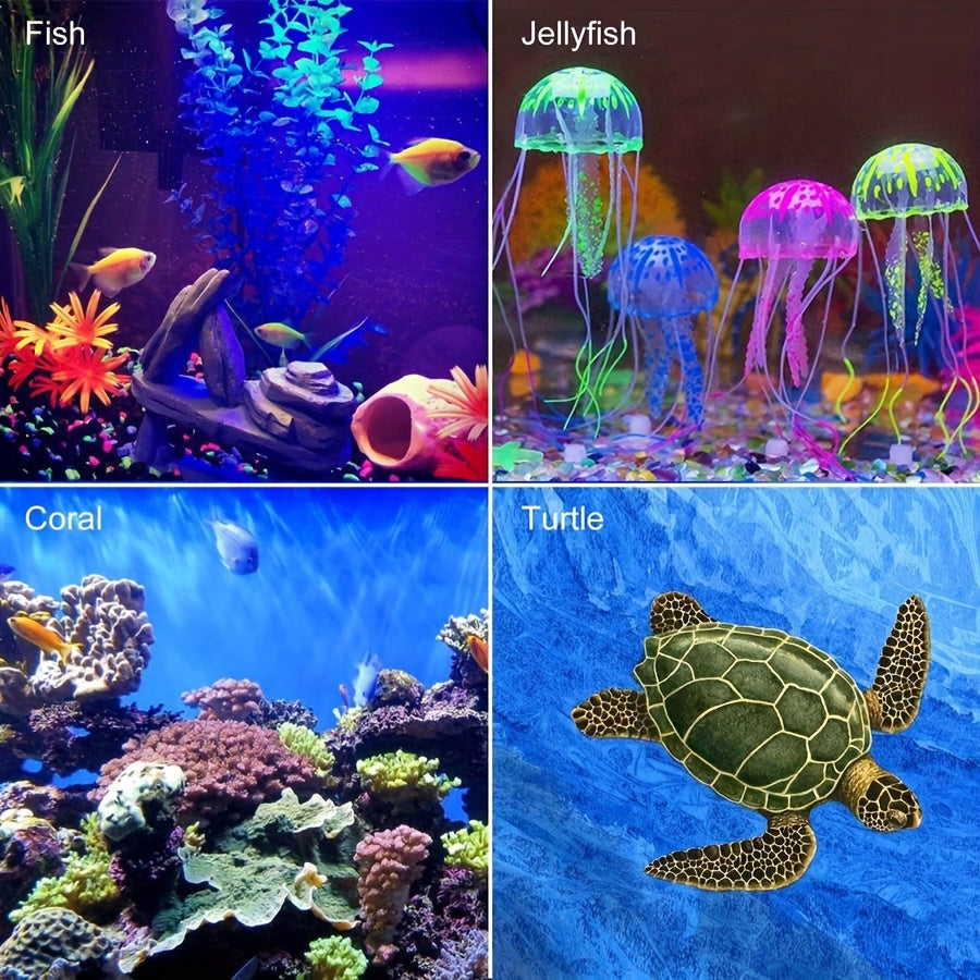 Éclairage LED submersible pour aquarium, lumière multicolore sous-marine pour aquarium, de 19 cm à 89 cm - Tailles multiples, 9 à 66 LED pour décoration d'aquarium d'eau douce et d'eau de mer