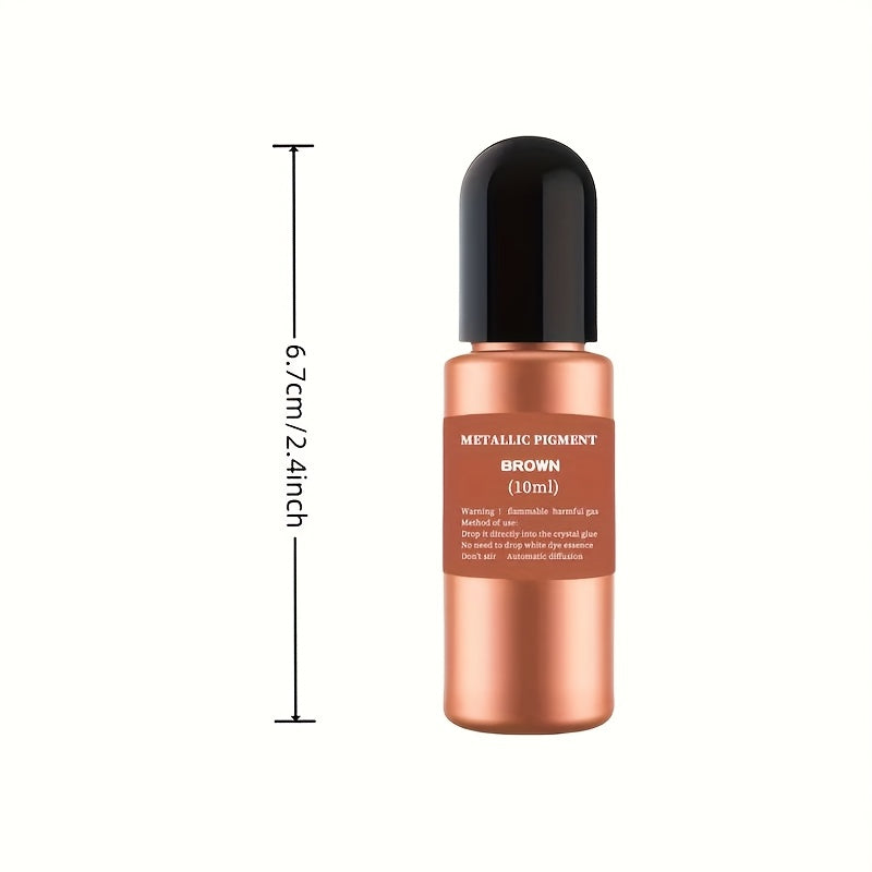 Ensemble de 12 encres à alcool métalliques pour art en résine époxy – Pigment pailleté concentré pour créations en résine type boîte de Petri et gobelets, 10 ml par flacon