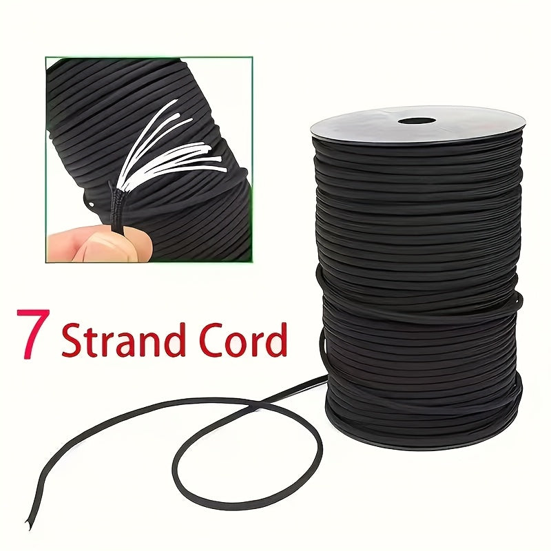 Corde de tente en paracorde à 7 brins, corde d'extérieur polyvalente – Corde de camping en nylon pour haubanage de tente, bracelet, porte-clés, sac à dos, 30 m 50 m 100 m, couleurs vives, structure robuste
