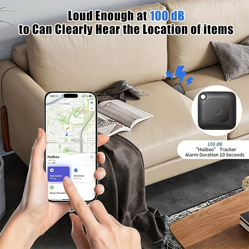 Traceur d'objets intelligent Bluetooth WeTag, mini localisateur GPS 1,43" pour clés, portefeuille, bagages, voiture, sacs – Alarme à haut décibel, contrôle par application – Pack de 1/2/4/8 – Cadeau pour voyageurs