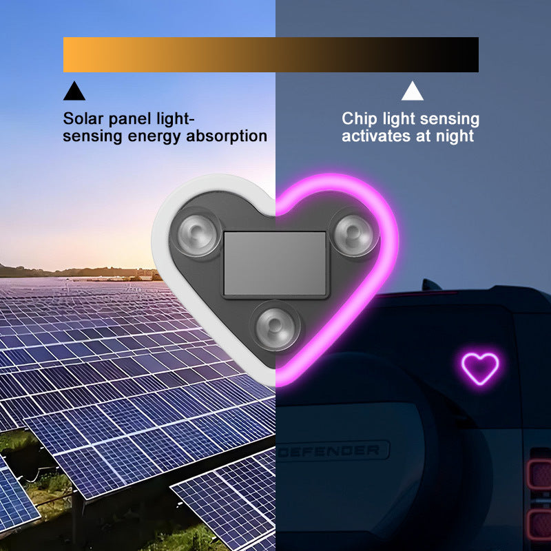 Éclairage d'ambiance LED pour intérieur de voiture – Veilleuse néon en forme de cœur et de fleur, alimentée par USB, décoration de fenêtre de voiture mignonne pour femmes et filles, accessoires de voiture pour la Saint-Valentin | Velora