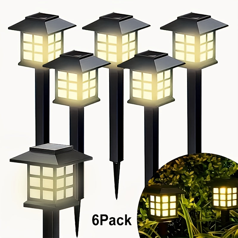 Lampes solaires d'extérieur étanches à LED pour allées et jardins – Blanc chaud, marche/arrêt automatique, lot de 6 ou 24 pour sentiers, allées, cours et pelouses, décoration de Noël et d'Halloween