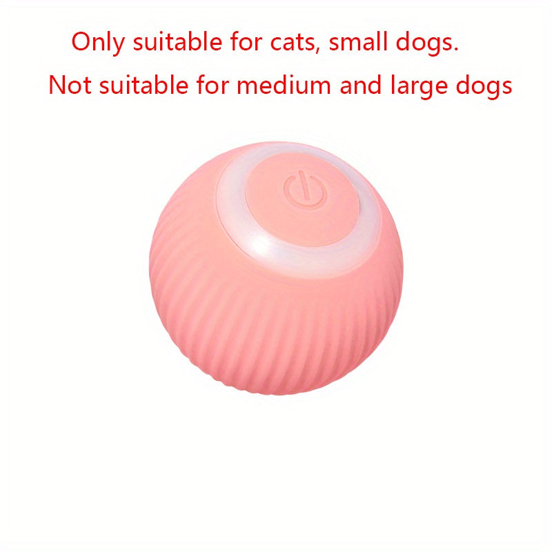 Jouet balle automatique électrique pour chat avec plumeau - Balle interactive intelligente à roulement automatique pour divertir le chat et soulager l'ennui, jouet d'exercice pour chaton d'intérieur, accessoire pour chat à roulement automatique