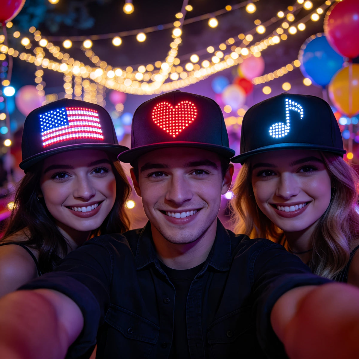 Casquette LED programmable contrôlée par application avec texte défilant et animation, casquette lumineuse unisexe réglable, intelligente, pour fête, mariage, Saint-Valentin, carnaval, festival, hommes et femmes