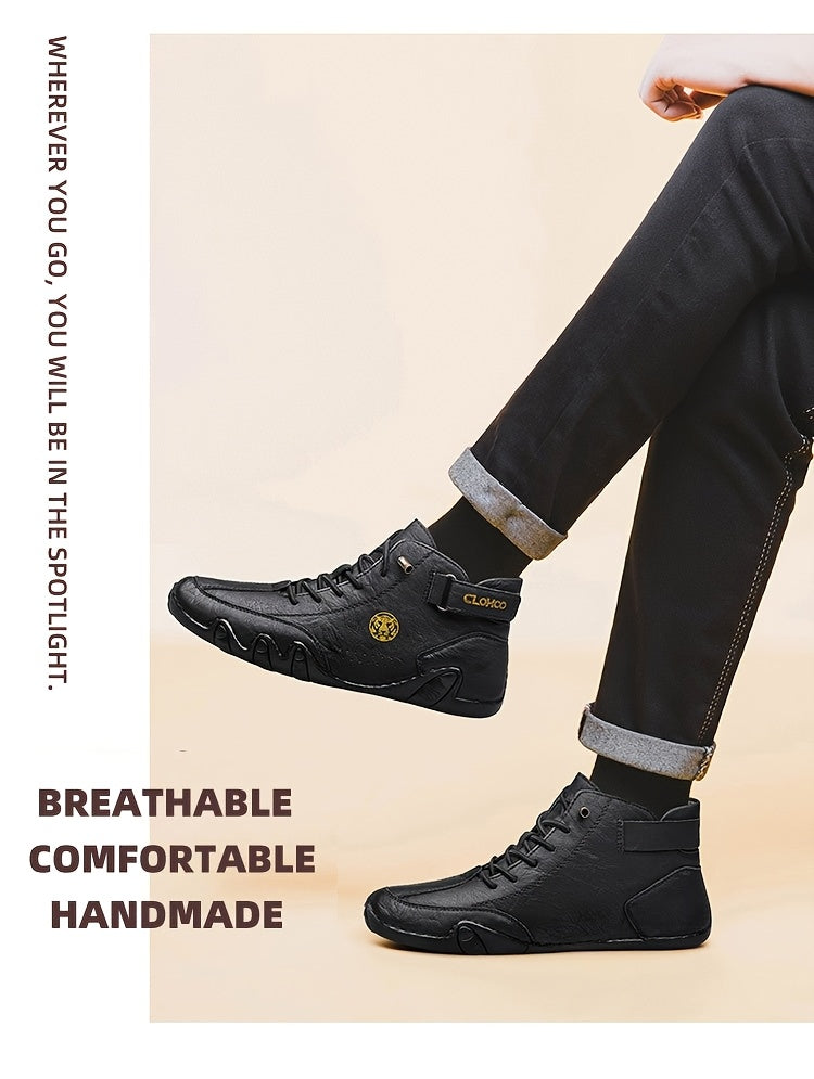 Baskets montantes pour hommes, chaussures décontractées respirantes à lacets, semelle en caoutchouc souple antidérapante, chaussures de marche en extérieur pour hommes, US 7-12, couleurs multiples