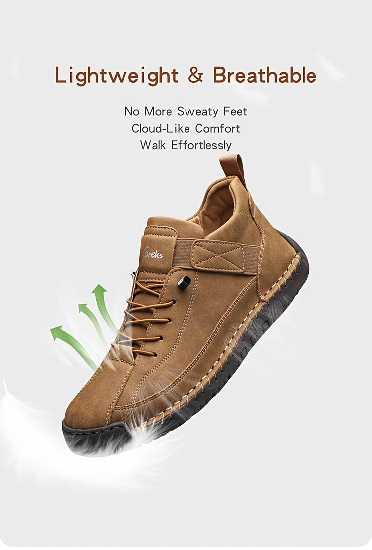 Bottines sans lacets pour hommes, mocassins mi-hauts légers, semelle amortissante antidérapante pour la marche, la conduite, le bureau décontracté, semi-formel, printemps, automne, UE 34,5-48