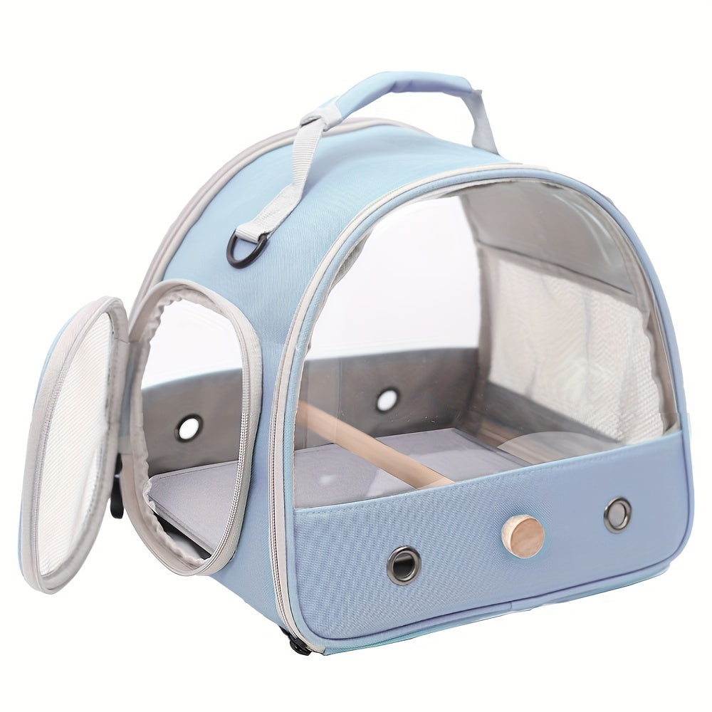Foldable Bird Travel Cage Carrier for Parakeets Budgies Cockatiels Conures & Parrots β Compact Transport Case with Perch & Soft Mat Airline Approved for Vet Trips & Outdoor Adventures