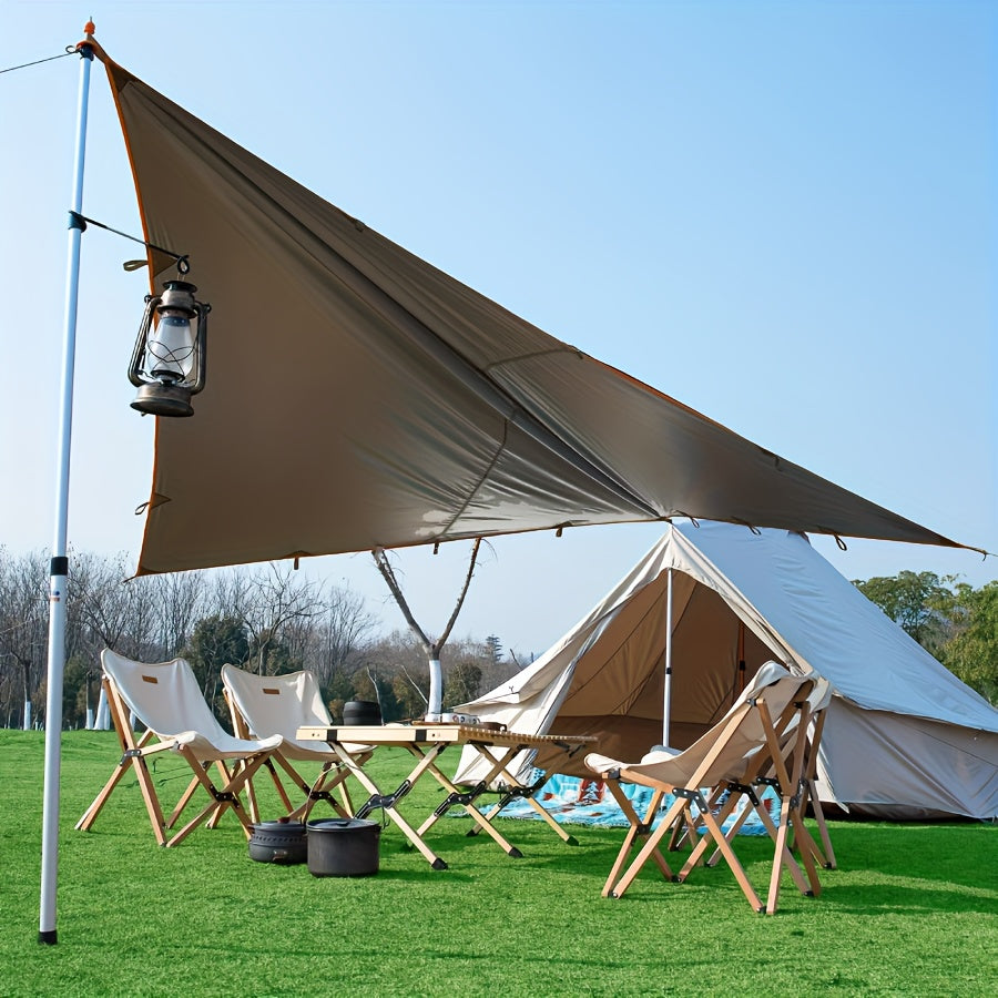 Toile de tente de camping avec protection UV et support en alliage – Abri pliable et portable pour 4 personnes pour randonnée, camping, jardin et survie en plein air | Auvent de camping toutes saisons