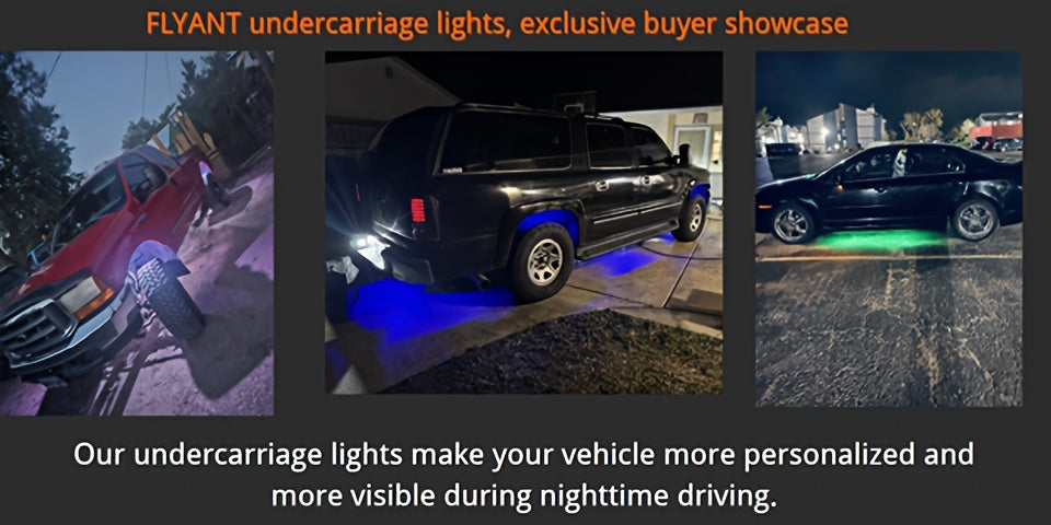 Kit de lumières LED RGB pour camions et pick-ups – Activation sonore, contrôle par application et télécommande, éclairage néon multicolore pour châssis, 9 grosses ampoules LED, 4/6/8/10 modules d'éclairage de bas de caisse