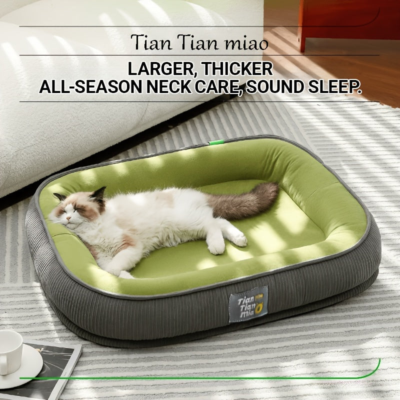 Lit orthopédique pour chien et chat, matelas pour animaux confort toutes saisons, surface anti-humidité, fond antidérapant, housse lavable, adapté aux chiens et chats de petite, moyenne et grande taille, tailles disponibles : S, M, L, XL, XXL