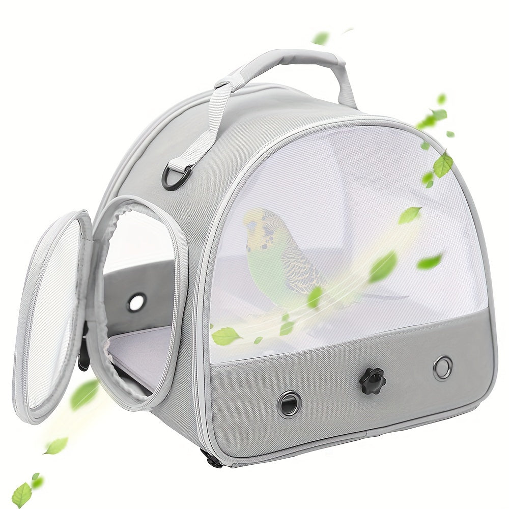 Foldable Bird Travel Cage Carrier for Parakeets Budgies Cockatiels Conures & Parrots β Compact Transport Case with Perch & Soft Mat Airline Approved for Vet Trips & Outdoor Adventures