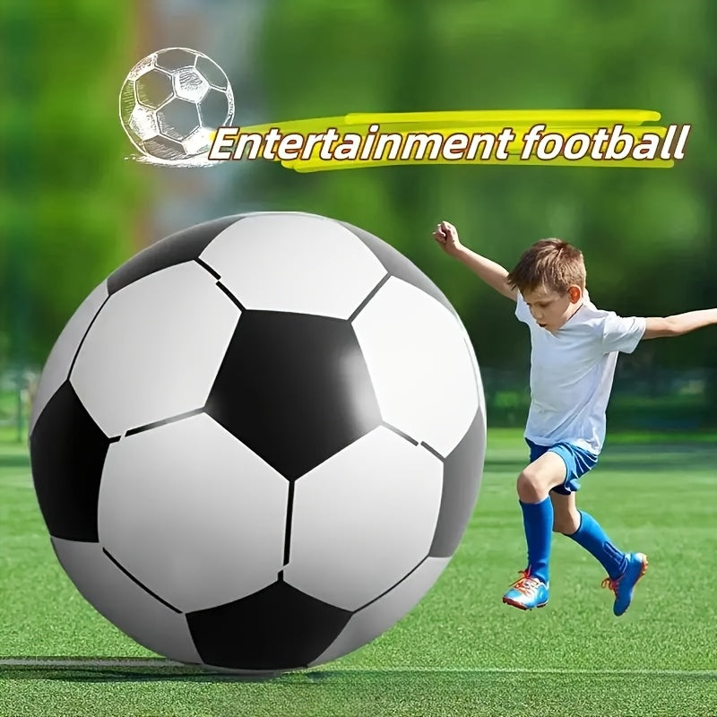Ballon de football gonflable géant de 102 cm - Jouet d'extérieur extra large pour fêtes à la piscine, jeux de jardin, plage et aire de jeux, ballon de décoration de fête réutilisable pour enfants et adultes