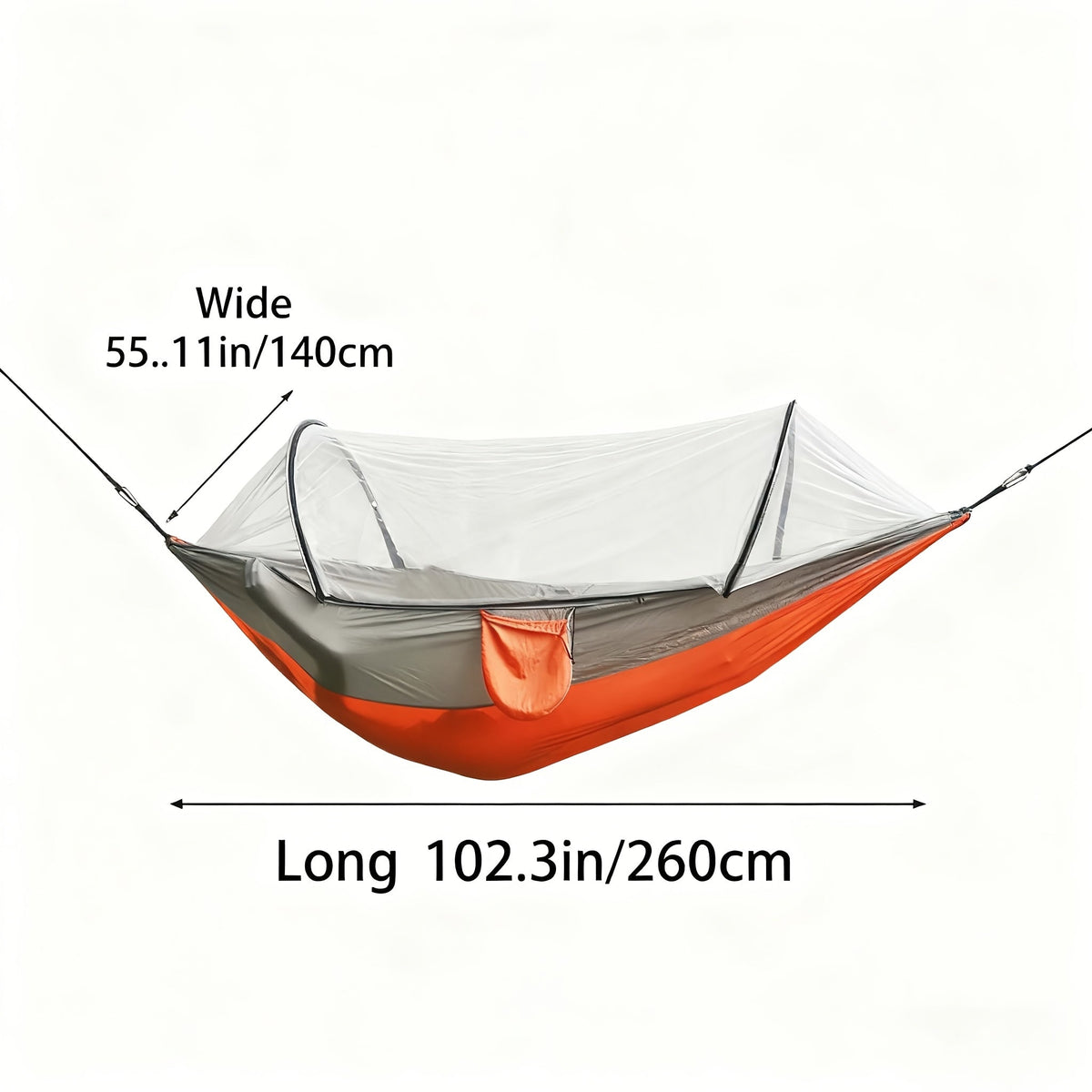 Hamac de camping double 3-en-1 avec moustiquaire et pare-soleil – Léger, portable et durable, idéal pour le camping, la randonnée, le trekking et les pique-niques dans les parcs, 7 coloris au choix