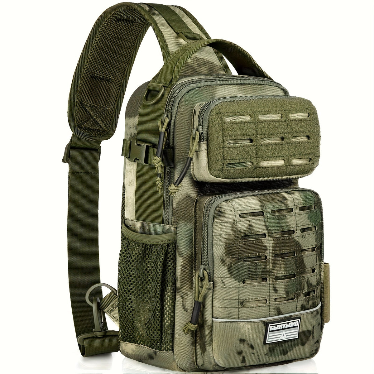 Sac à bandoulière camouflage quatre couleurs – Sac porté croisé léger pour femme, motif camouflage multicolore, sac à main décontracté pour le travail, les voyages et le shopping
