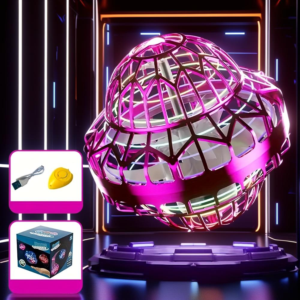 Jouet balle volante magique OVNI avec lumière LED – Contrôle manuel, balle boomerang à lévitation, contrôle intelligent par gestes, jeu intérieur/extérieur, cadeau de fête pour enfants, garçons et filles, Halloween, Noël