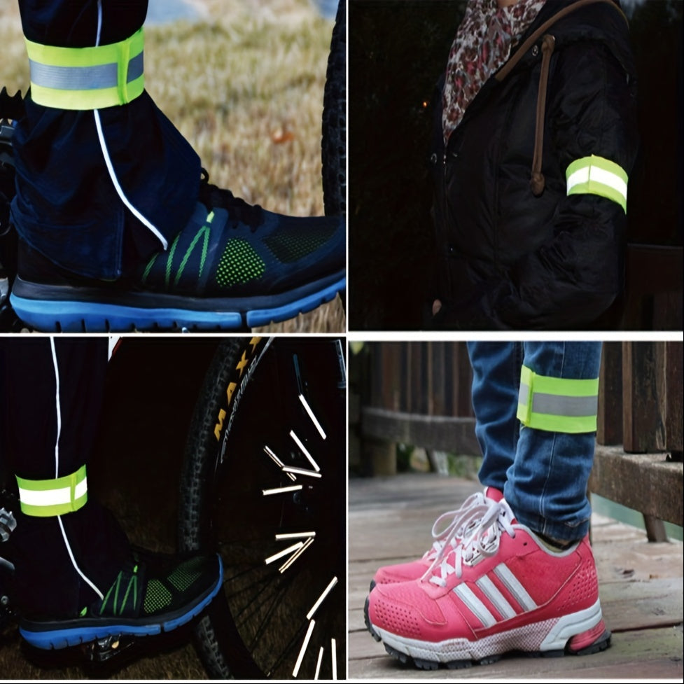 Lot de 2 gilets de running réfléchissants avec support pour téléphone et 2 bracelets réfléchissants – Équipement de sécurité haute visibilité pour hommes et femmes, jogging, promenade de chien, cyclisme