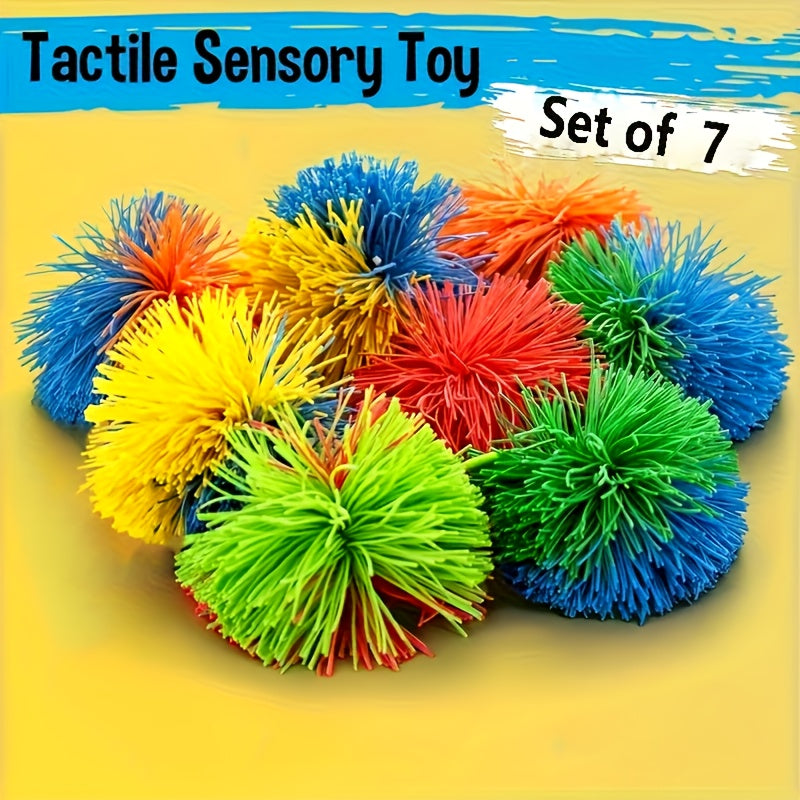 Ballons à picots sensoriels rebondissants pour enfants – Lot de balles anti-stress élastiques et colorées pour le jeu sensoriel, cadeaux d'invités, prix de classe, cadeaux d'anniversaire | Pack de 7 ou 16 pièces