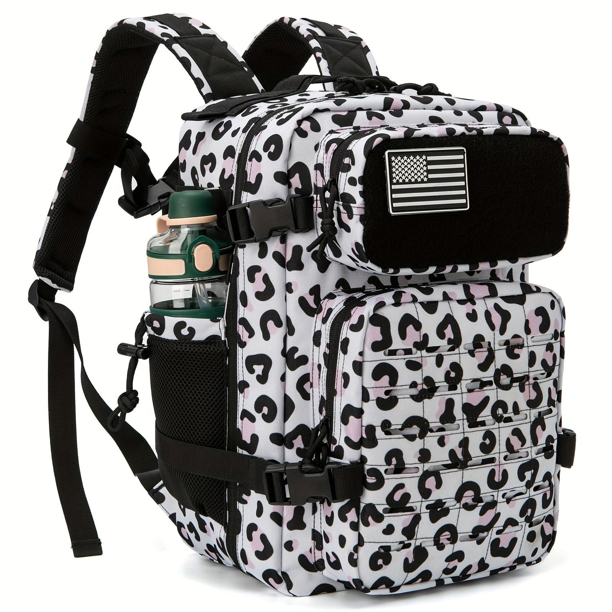 Sac à dos tactique MOLLE 25L pour ordinateur portable pour hommes et femmes – Sac militaire d'urgence, sac de randonnée avec double porte-gobelets, 9 couleurs, sac pour le bureau et les voyages en plein air