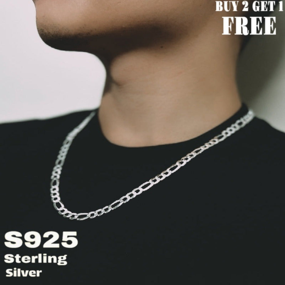 Collier chaîne Figaro en argent sterling 925 – 6 mm de large, 18 à 24 pouces, unisexe pour hommes et femmes, coffret cadeau inclus – Chaîne en argent classique pour un usage quotidien et offrir en cadeau