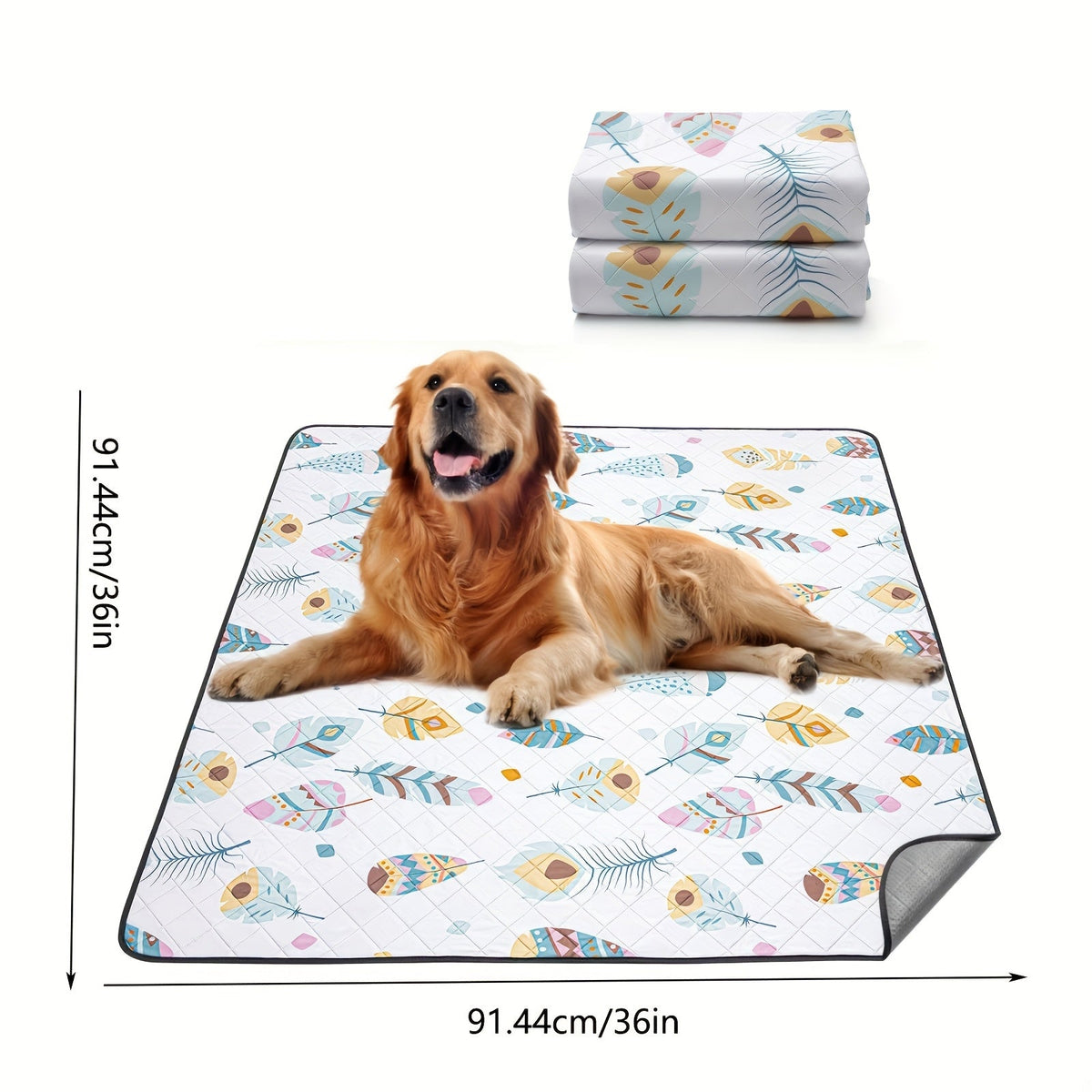 Lot de 2 alèses lavables pour chien – Tapis de dressage réutilisables, ultra-absorbants et anti-fuites avec envers antidérapant, lavables en machine pour parc, cage, apprentissage de la propreté et voyage